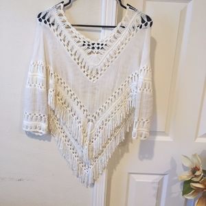 LF House of Three Boho Crochet Sweater